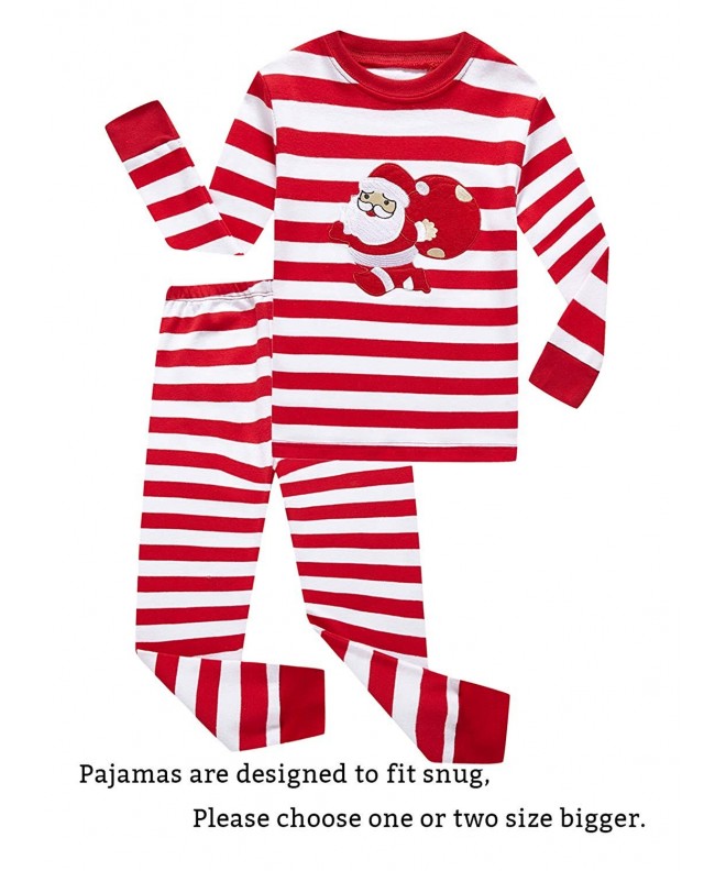 Pajamas Christmas Striped Little Cotton