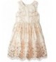 Jayne Copeland Embroidered Sequins Scallop Dress