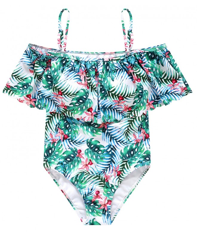 Wantdo Hawaiian Ruffle Swimsuit Swimwear