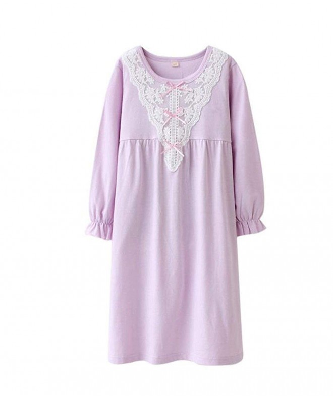 MZLIU Sleeve Princess Nightgowns Sleepwear