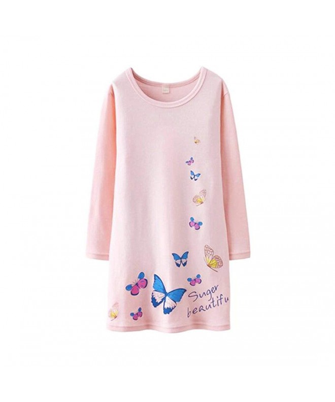 Butterfly Cotton Nightdress Sleeve Sleepwear