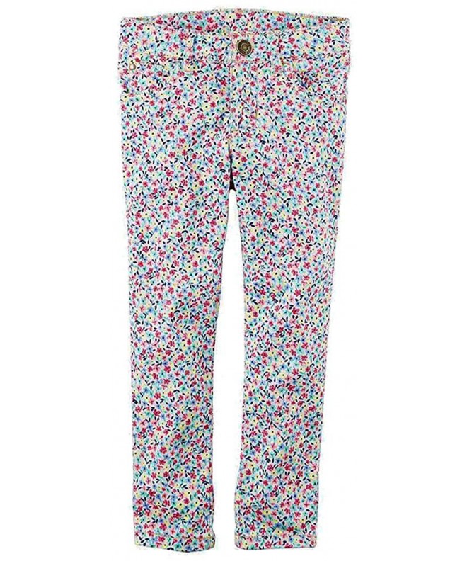 Carters Girls Floral Stretch Twill