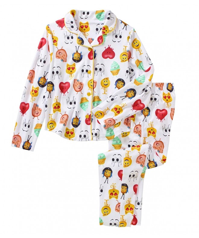 Emoji Movie Girls Button Pajama