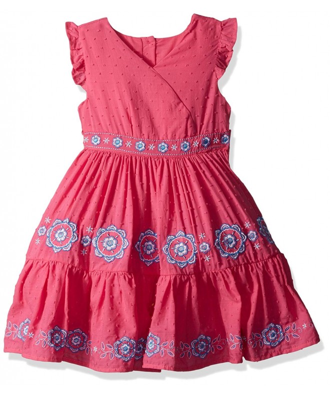Nannette Girls Boho Embroidered Dress