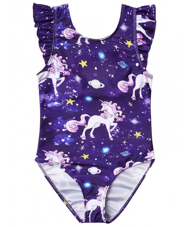 Jxstar Swimsuits Unicorn Bathing Flutter