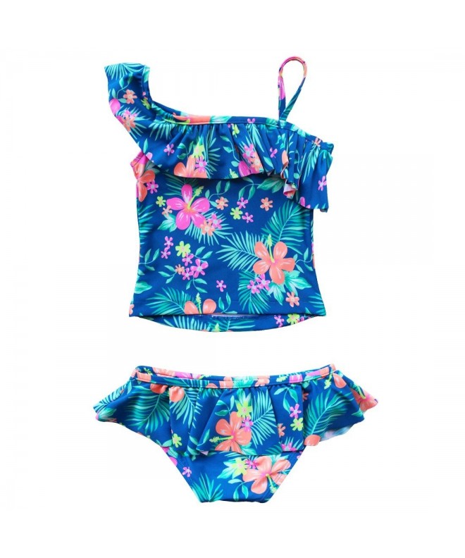 YOOJIA Printed Shoulder Swimwear Swimsuit
