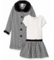 Youngland Little Girls Black Houndstooth