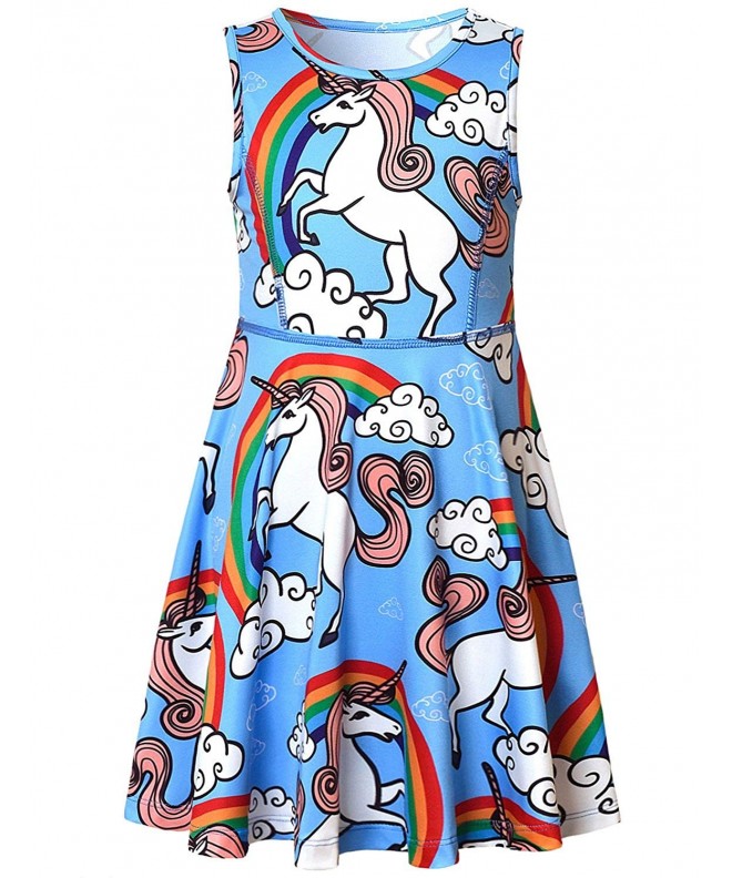 Rainbow Unicorn Sleeveless Birthday Clothes