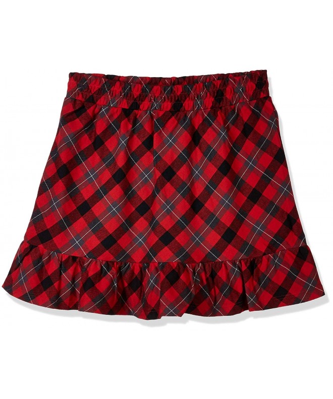 Awesome Girls Yarn Plaid Skirt