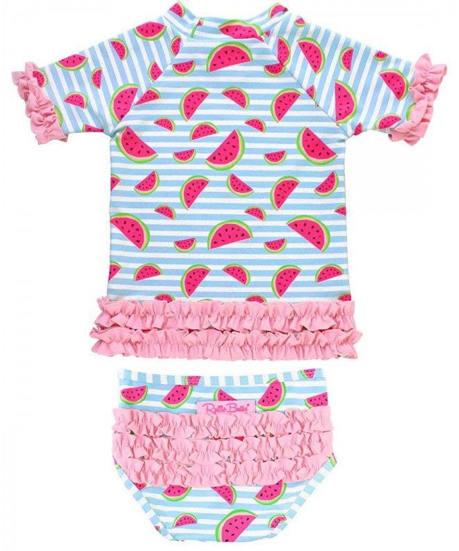 RuffleButts Little Printed Swimsuit Protection