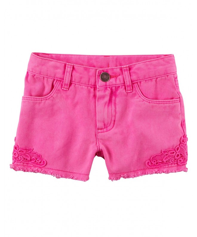 Carters Girls Twill Shorts Berry