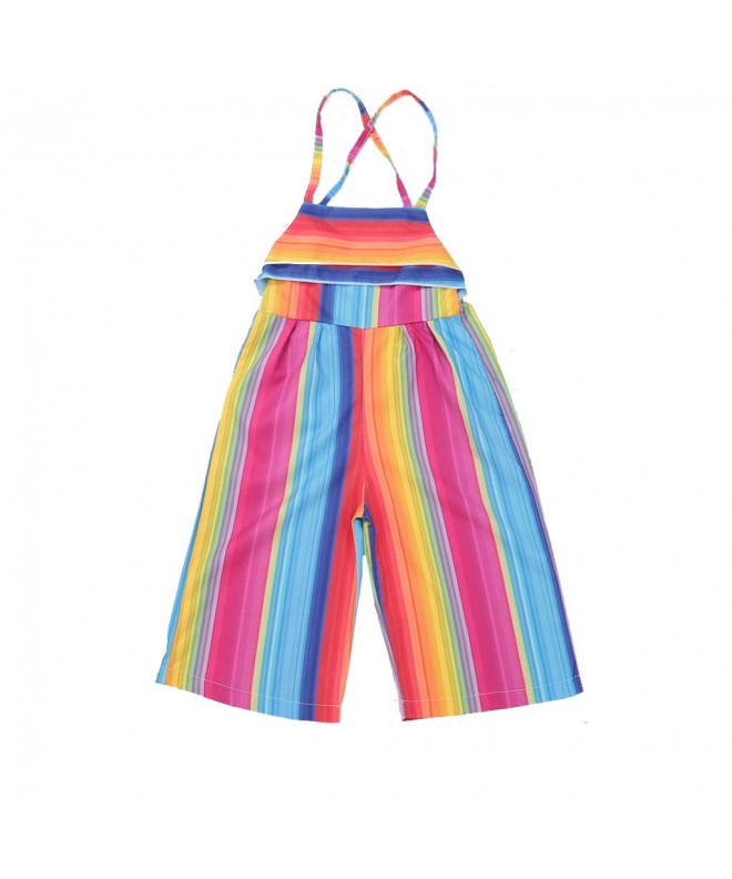 Suspender Rainbow Overall Jumpsuit Colorful