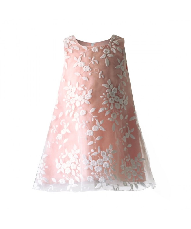 Funtrees Princess Floral Embroidered Organza