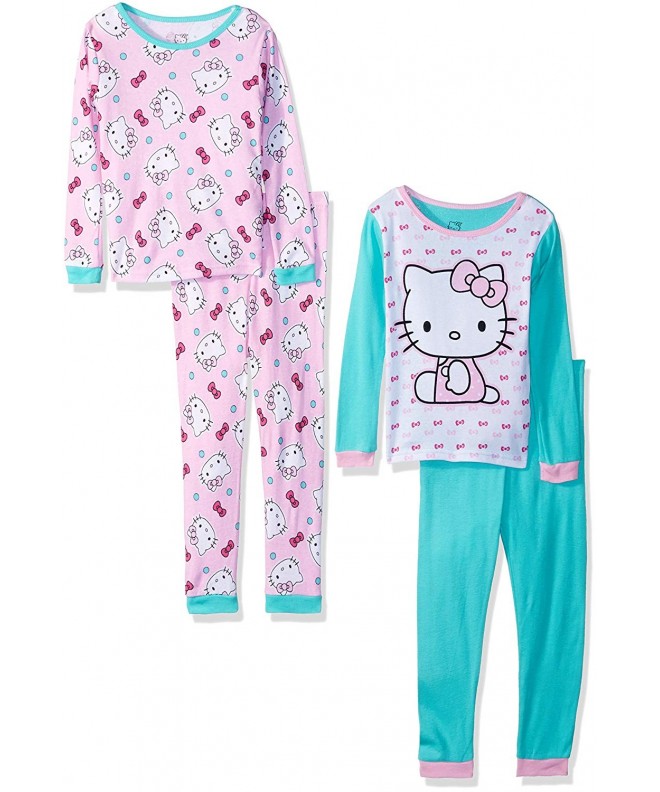SANRIO Girls 4 Piece Cotton Pajama