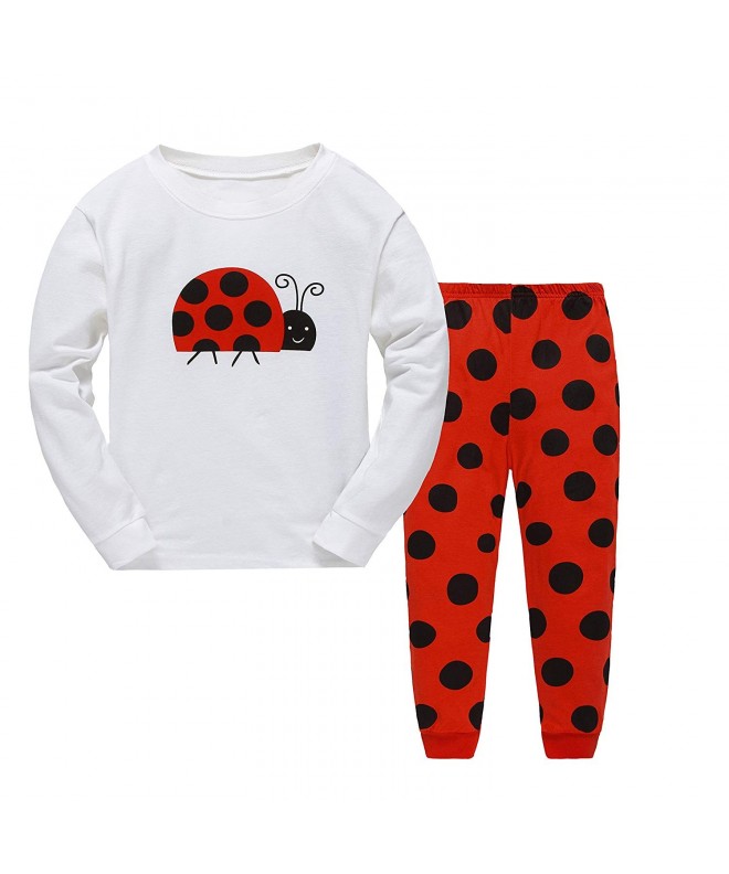 Emyrin Ladybug Pajamas Sleepwear Toddler