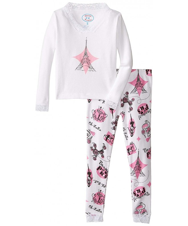 Saras Prints Girls Pajamas Lace