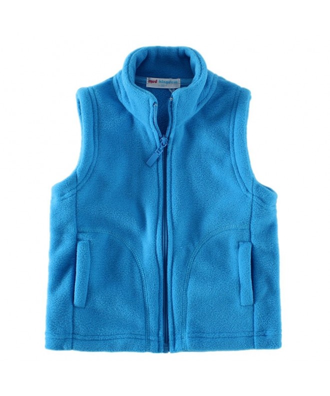 LittleSpring Fleece Vests Zipper Solid