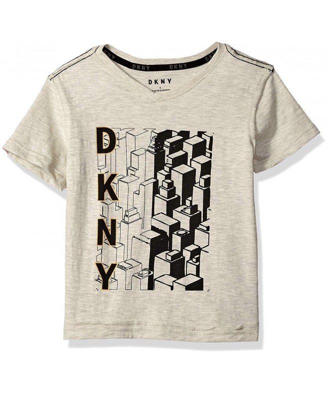 DKNY V Neck Sleeve T Shirt Graphic