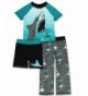 Komar Dinosaur Shark Shorts Pajamas
