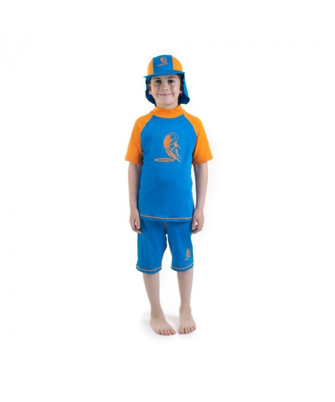 Swimfree Orange Protective Rashguard shorts