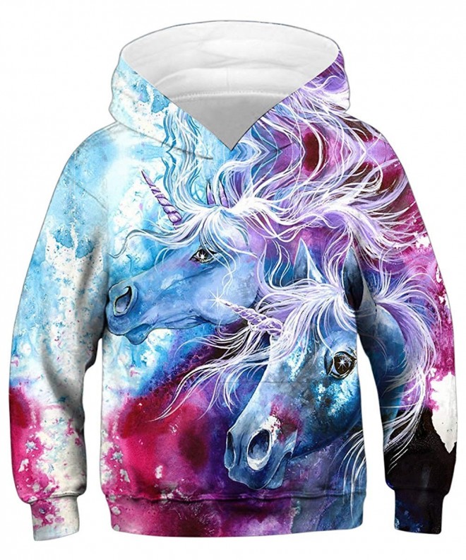 NAYINLAN Rainbow Unicorn Pullover Sweatshirt