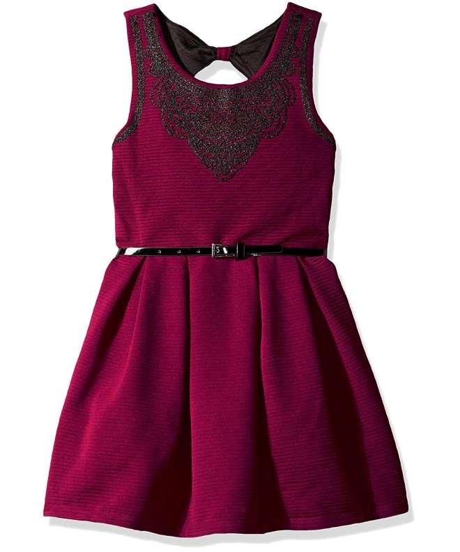 Beautees Girls Skater Dress Withcavier